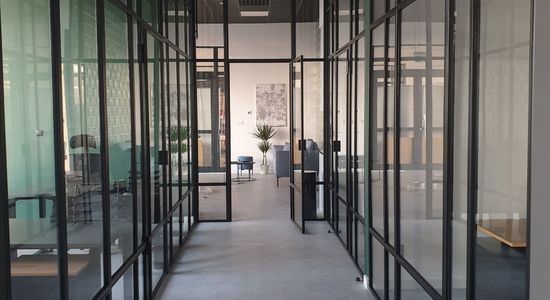Szklane ściany loftowe z drzwiami industrialne producent LOFT Lublin Bydgoszcz 1