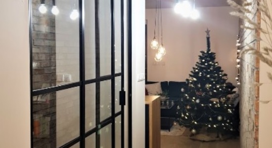 Ścianka industrialna z drzwiami przesuwnymi LOFT Mysłowice Bydgoszcz 1