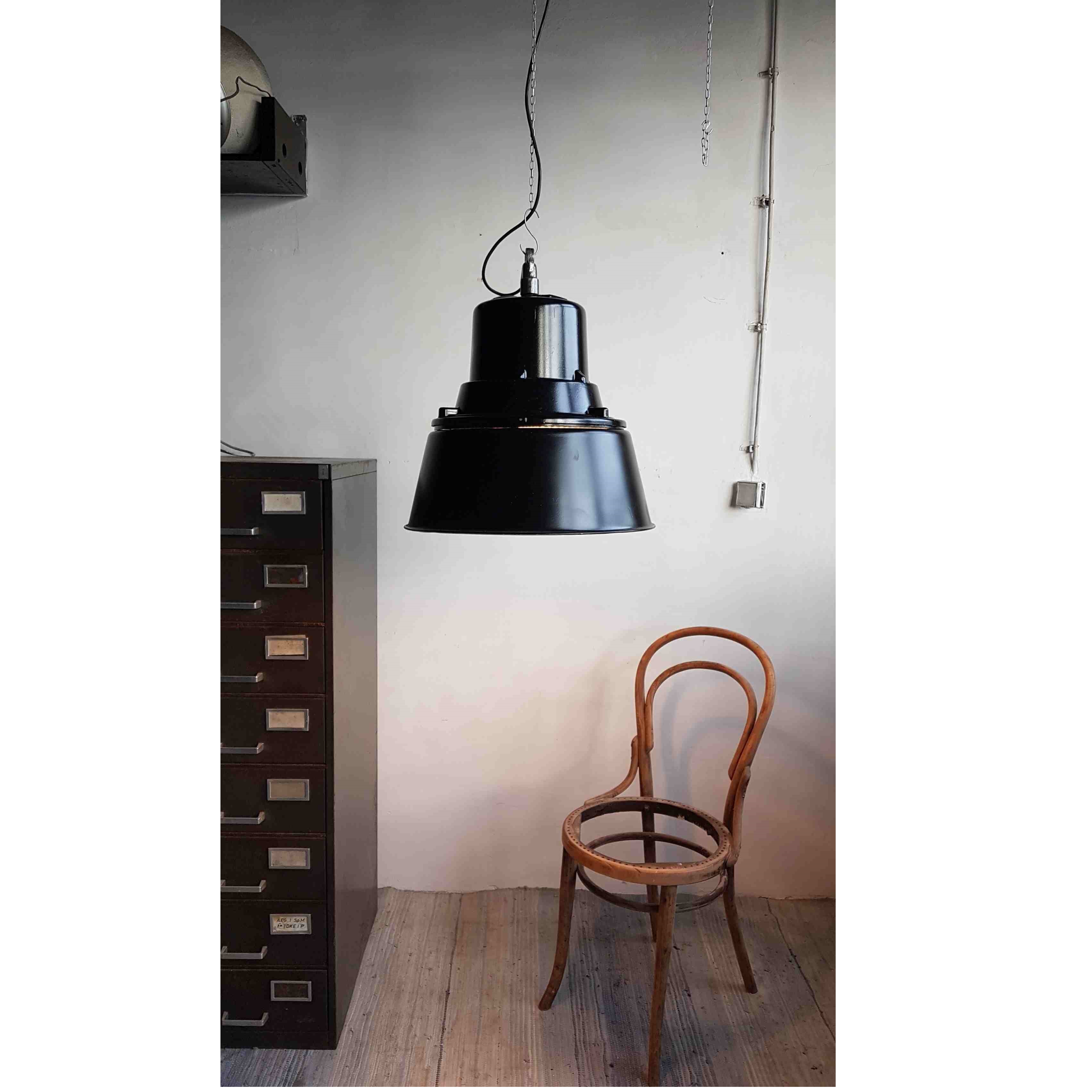 Polska lampa przemysłowa MESKO black loft lampy loftowe