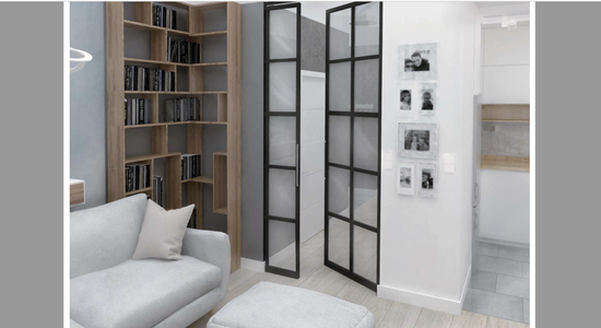Dwuskrzydłowe szklane drzwi LOFT Warszawa Wola 4