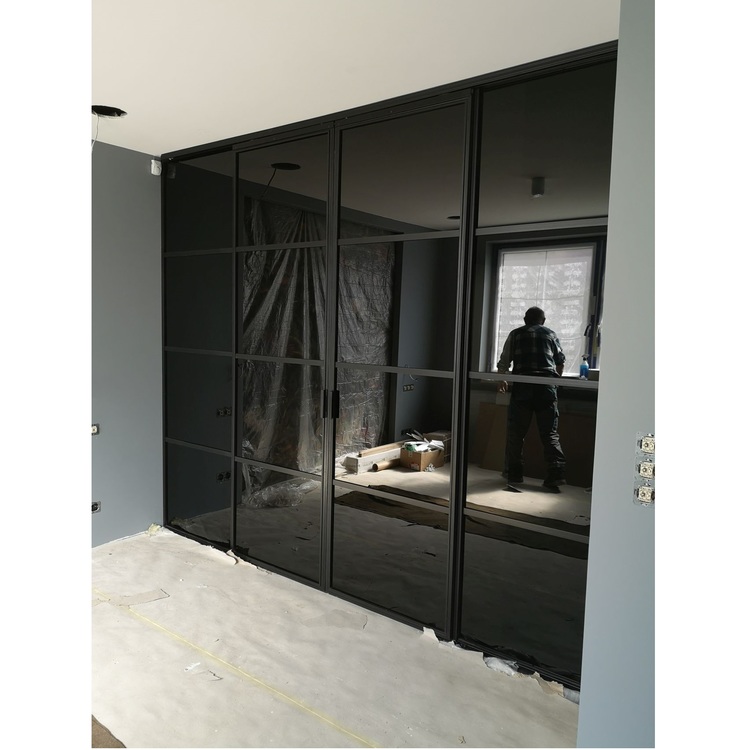 Drzwi przesuwne LOFT ściana industrialna ze szkłem grafitowym Warszawa Bydgoszcz  x