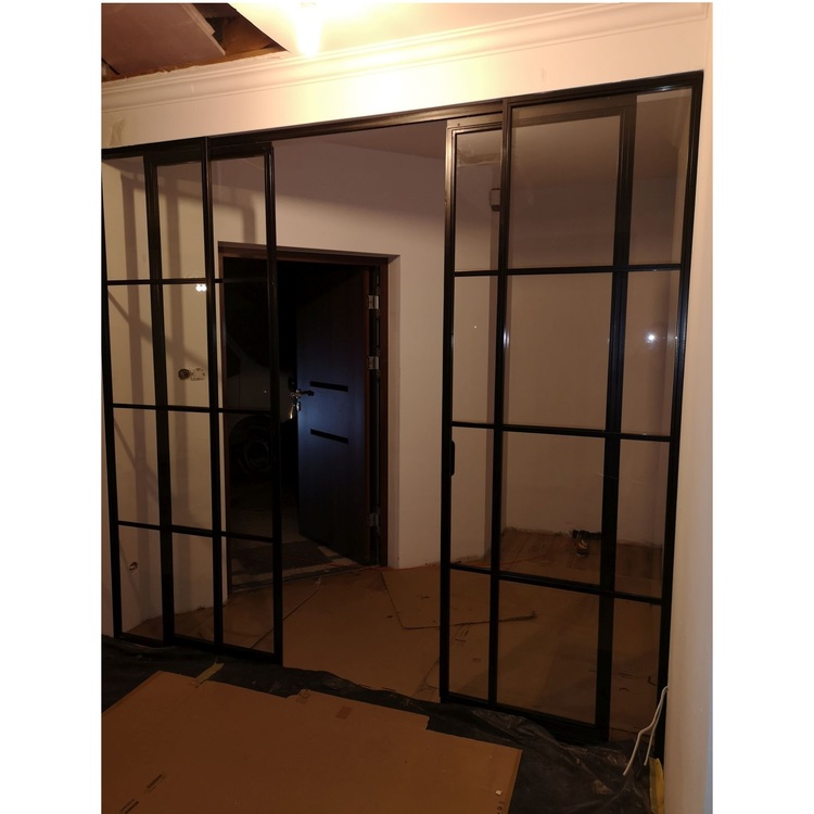 Klasyczna ściana industrialna z drzwiami dwuskrzydłowymi przesuwnymi LOFT Koszlin Bydgoszcz 