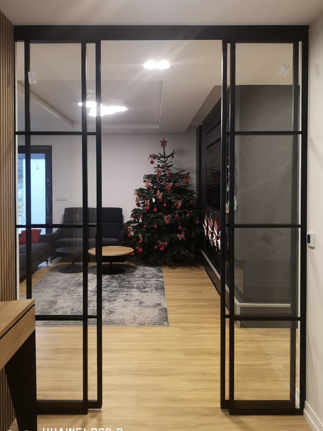 Drzwi przesuwne LOFT szklane przeszklone loftowe industrialne metalowe czarne producent Bartłomiej K. | Zielona Góra